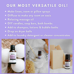 REVIVEEO Lavender essential oil used in skin care routines.