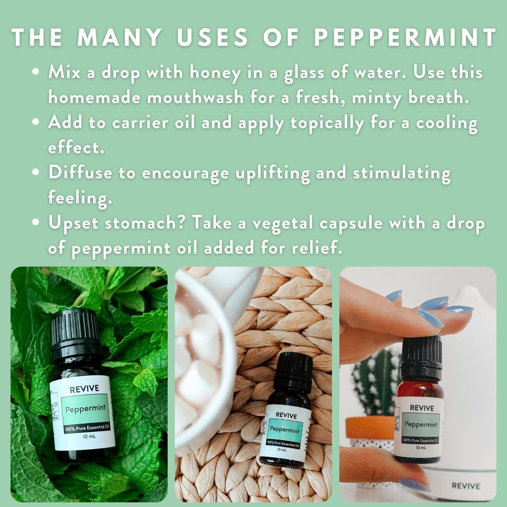 REVIVEEO Peppermint aromatherapy scene highlighting refreshing scent