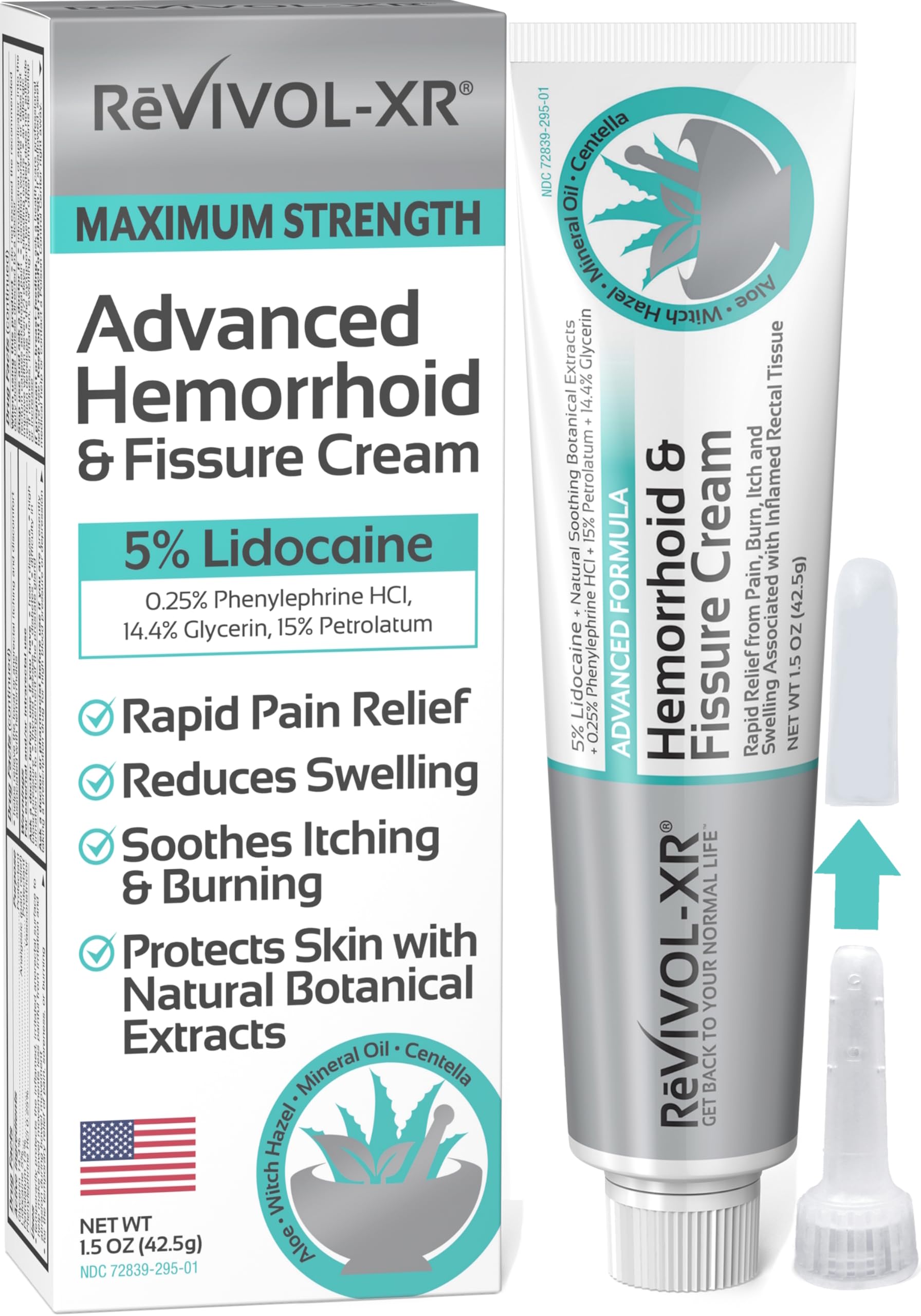 REVIVOL-XR Advanced Hemorrhoid Treatment bottle provides quick topical relief.