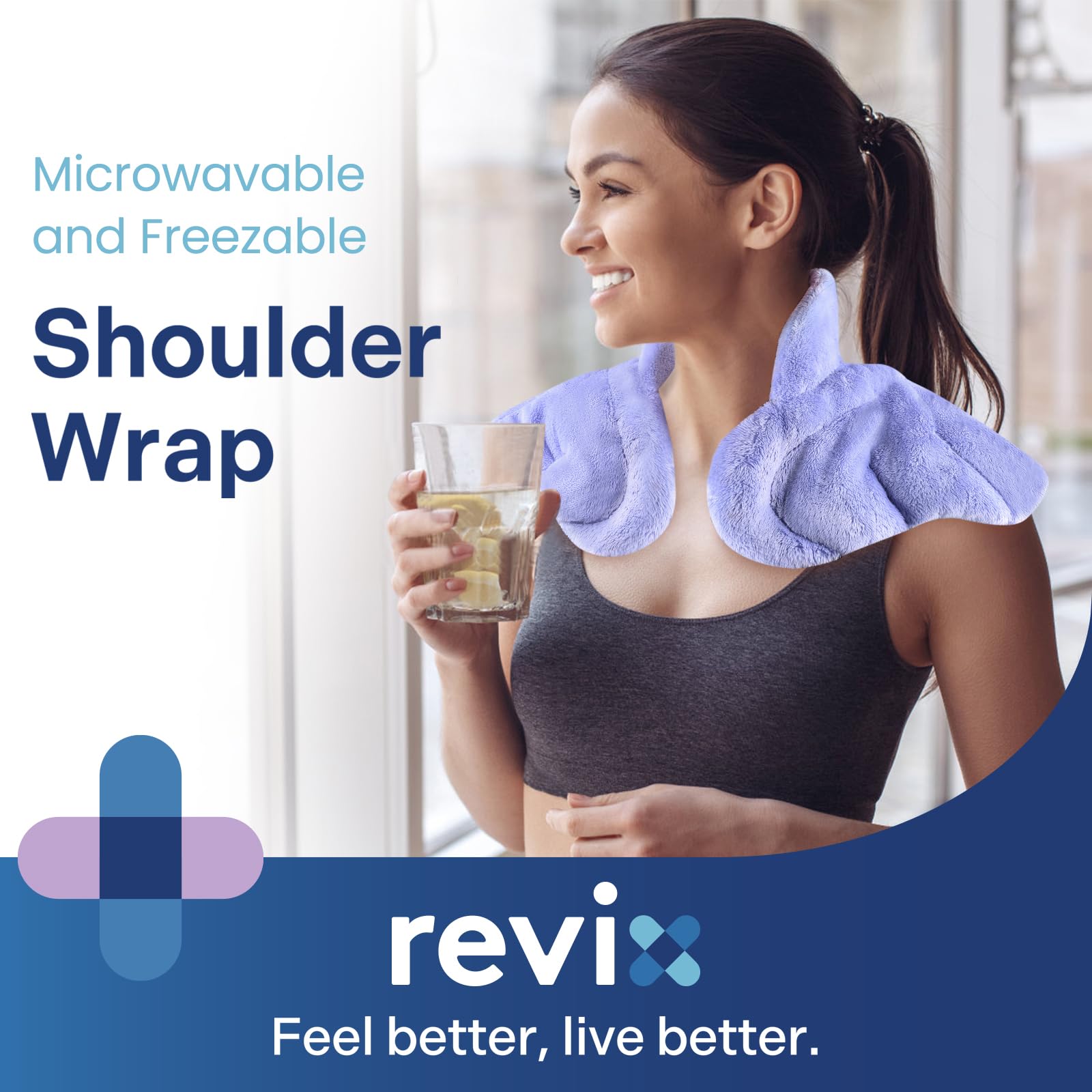 REVIX large-curve neck wrap highlights shoulder coverage for upper back comfort