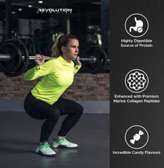 Revolution Nutrition Splash Clear Protein ingredients close-up hints high-quality protein per serving.