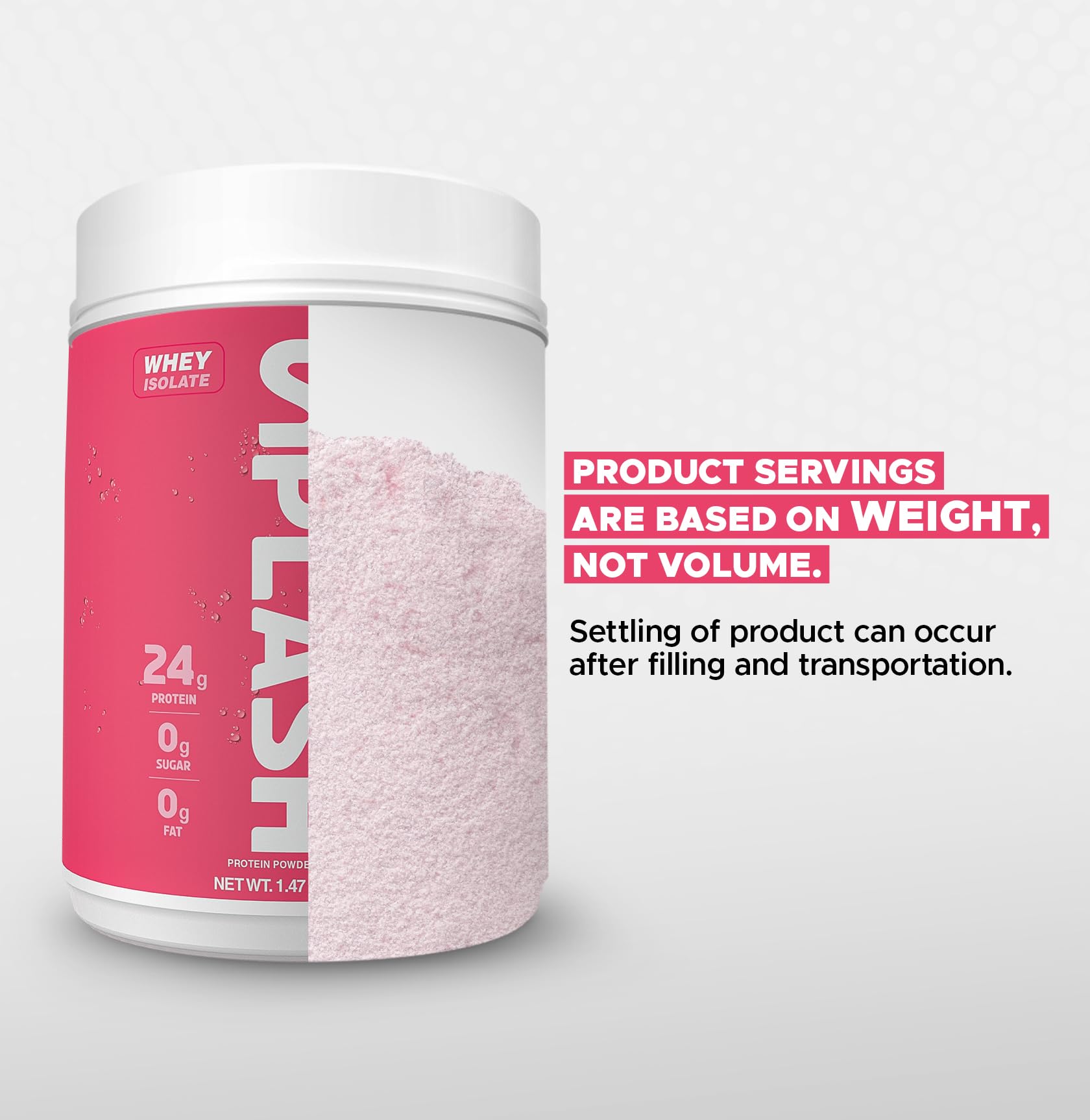 Revolution Nutrition Splash Clear Protein label close-up with serving details