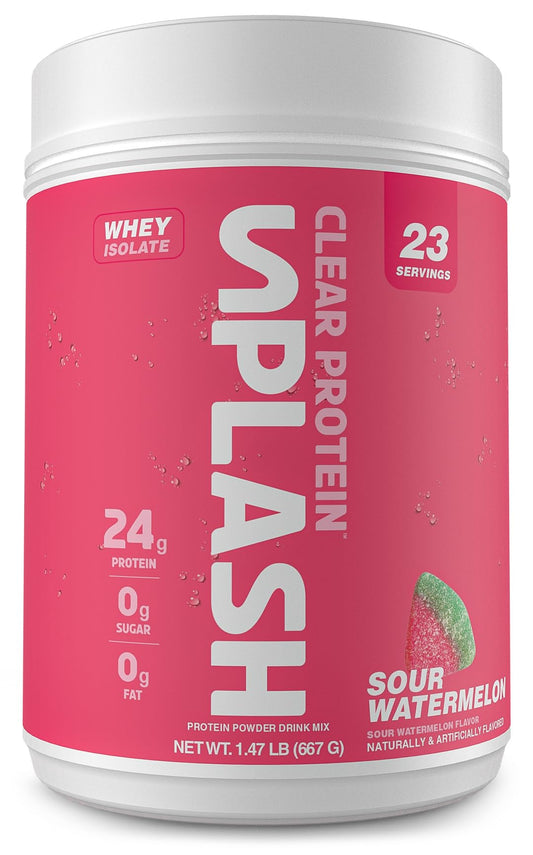 Revolution Nutrition Splash Clear Protein Sour Watermelon pour for a refreshing post-workout shake