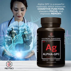 Revolution Science Alpha GPC in a lab setting underscores science-backed formulation
