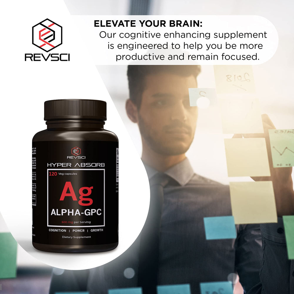 Revolution Science Alpha GPC morning routine promoting focused start to day