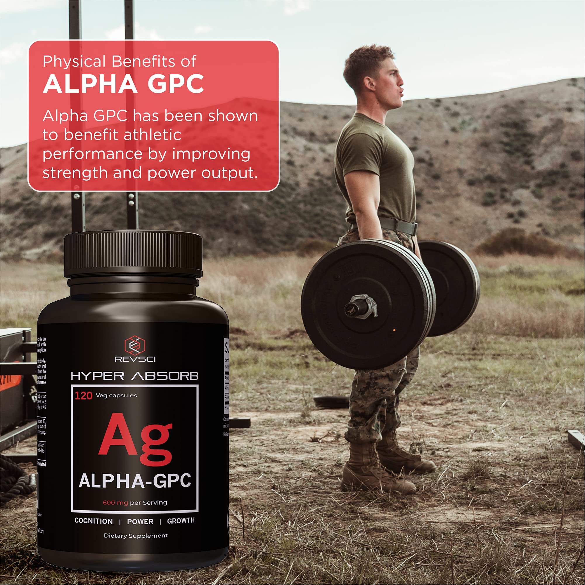 Revolution Science Alpha GPC USA-made label signals quality and domestic production