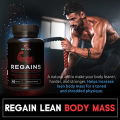 Regains HGH label close-up highlighting quality and US manufacturing