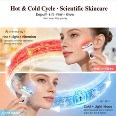 RFVDC face depuffing with cooling mode reduces puffiness around eyes