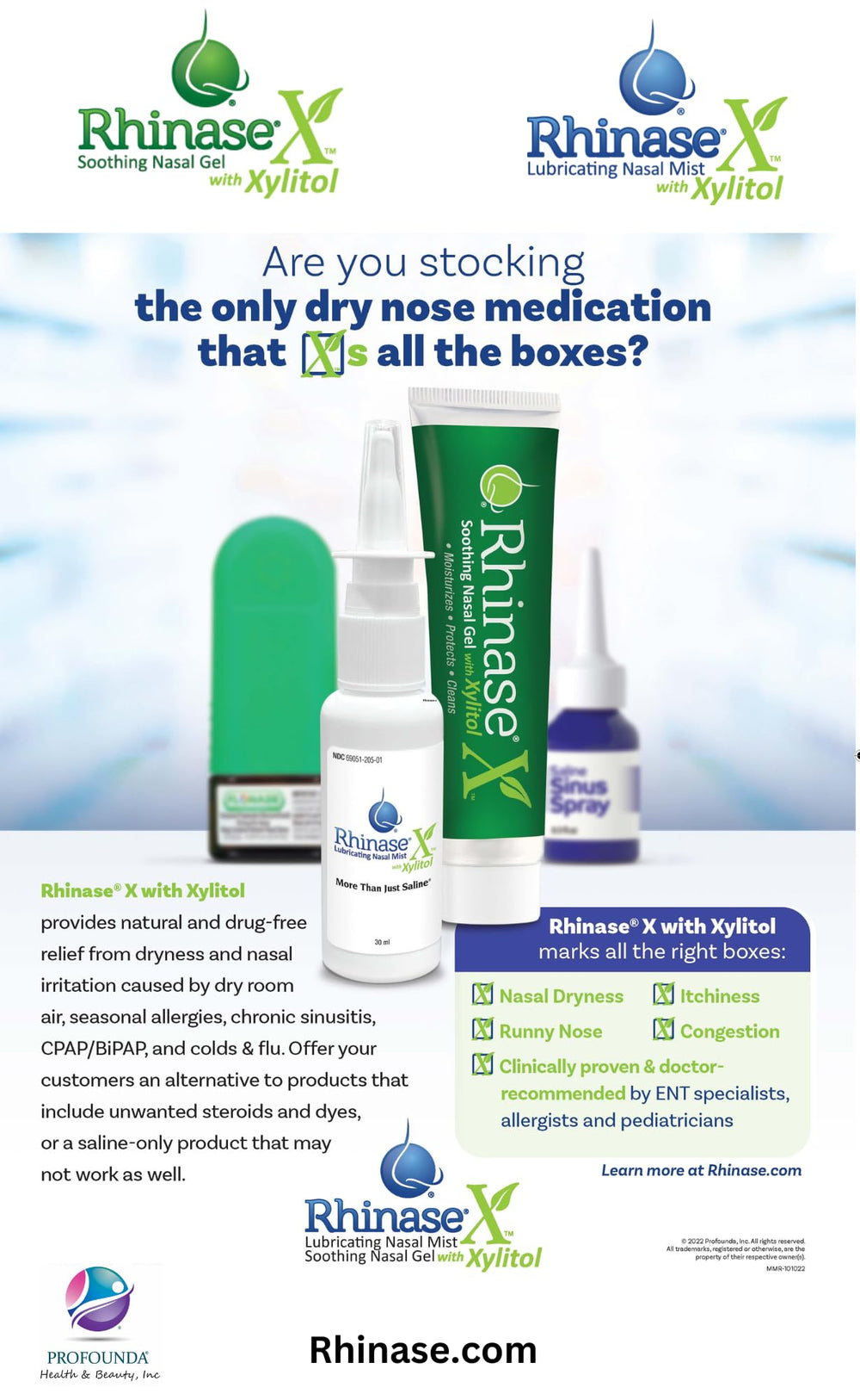 Rhinase combo pack box front, two-product system for nasal hydration