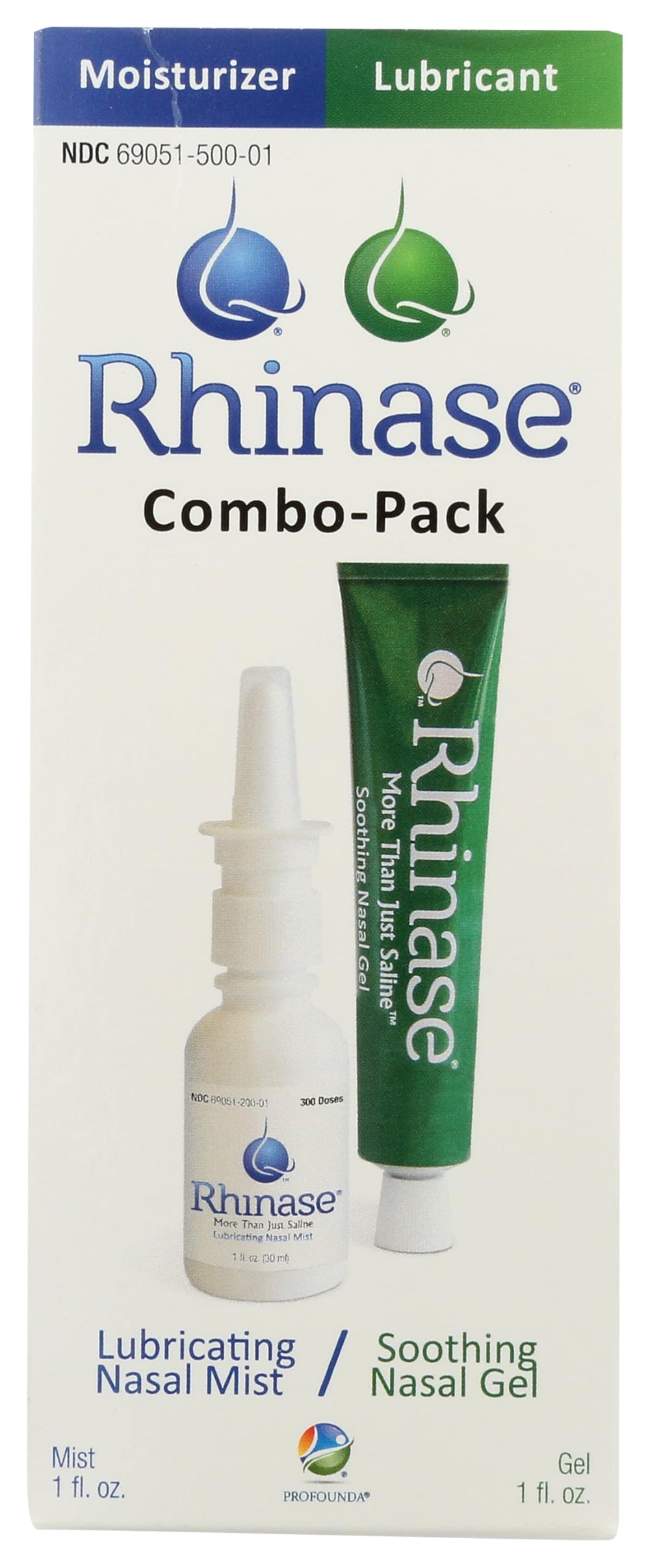 Rhinase nasal gel 1oz bottle for soothing nasal dryness and comfortable moisture