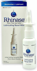 Rhinase nasal spray moisturizes with dual-wetting agents for dry nasal passages.