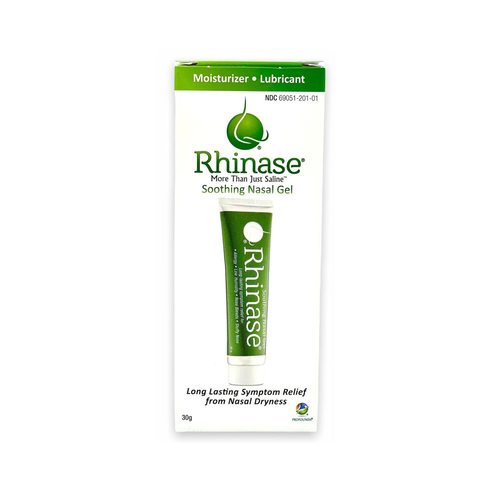 Rhinase nasal gel application delivering soothing moisture to nasal passages