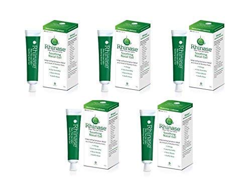 Rhinase saline nasal gel bottle showing dual wetting agents for moisture