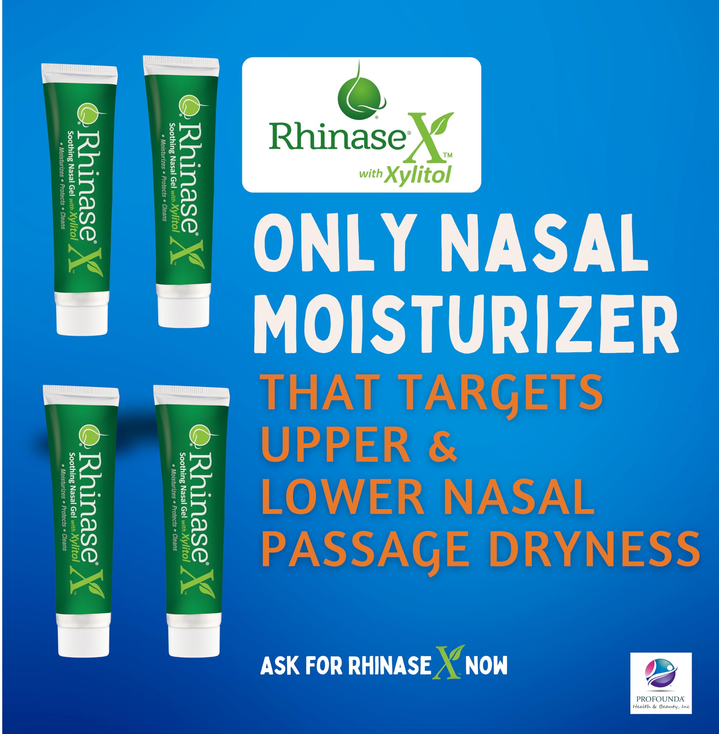 Rhinase Saline Nasal Gel pack display shows doctor-recommended relief.