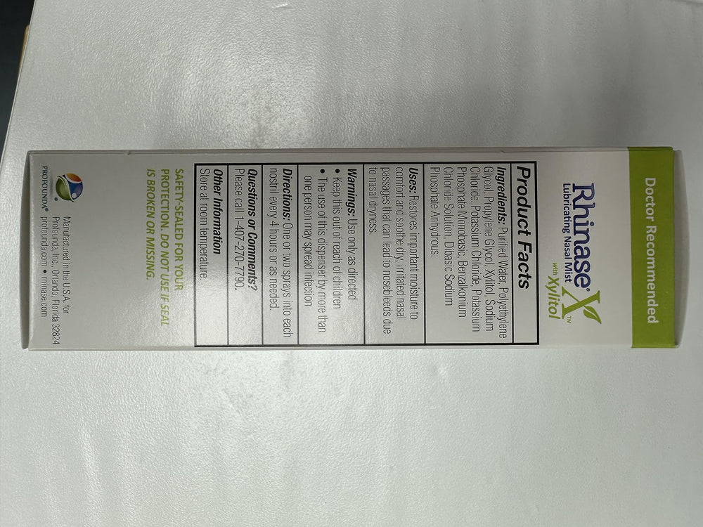 Rhinase X Mist nozzle demonstrates easy, controlled nasal application