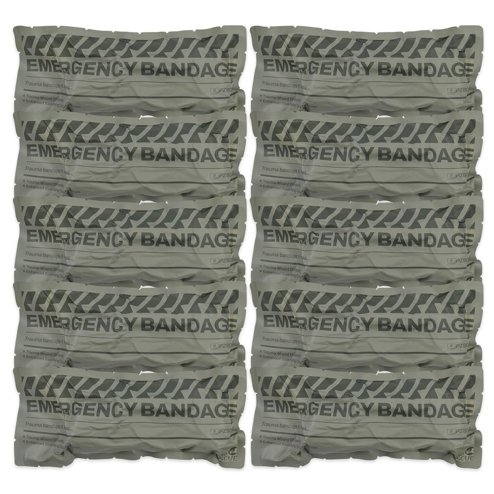 RHINO RESCUE 6-inch emergency bandage ready for rapid application and field use.
