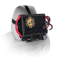 RHINO RESCUE car IFAK mounted on headrest for quick access.