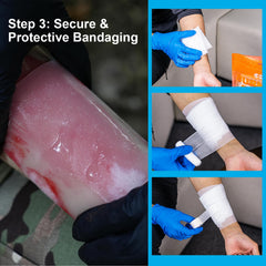 RHINO RESCUE first aid tools: scissors, gloves, tape