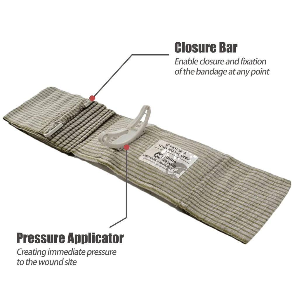 RHINO RESCUE sterile non-adherent pad provides comfortable wound contact.