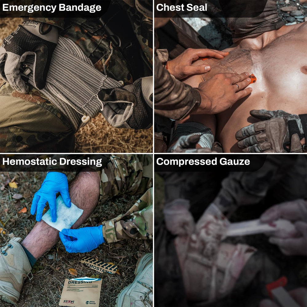 RHINO RESCUE trauma shears with protective sheath for fast cutting.