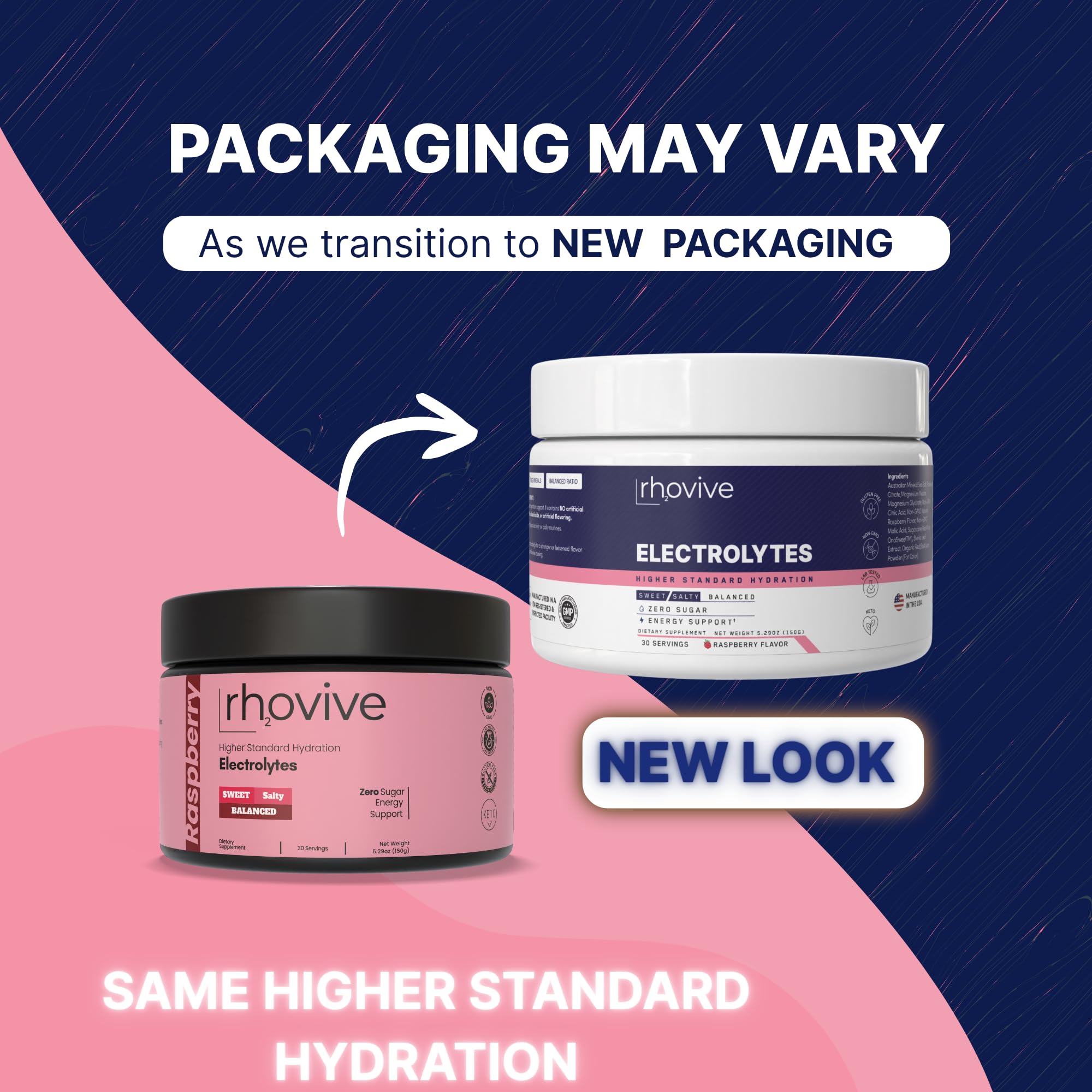 Rhovive electrolyte powder mixing glass shows fast solubility for post-workout recovery.