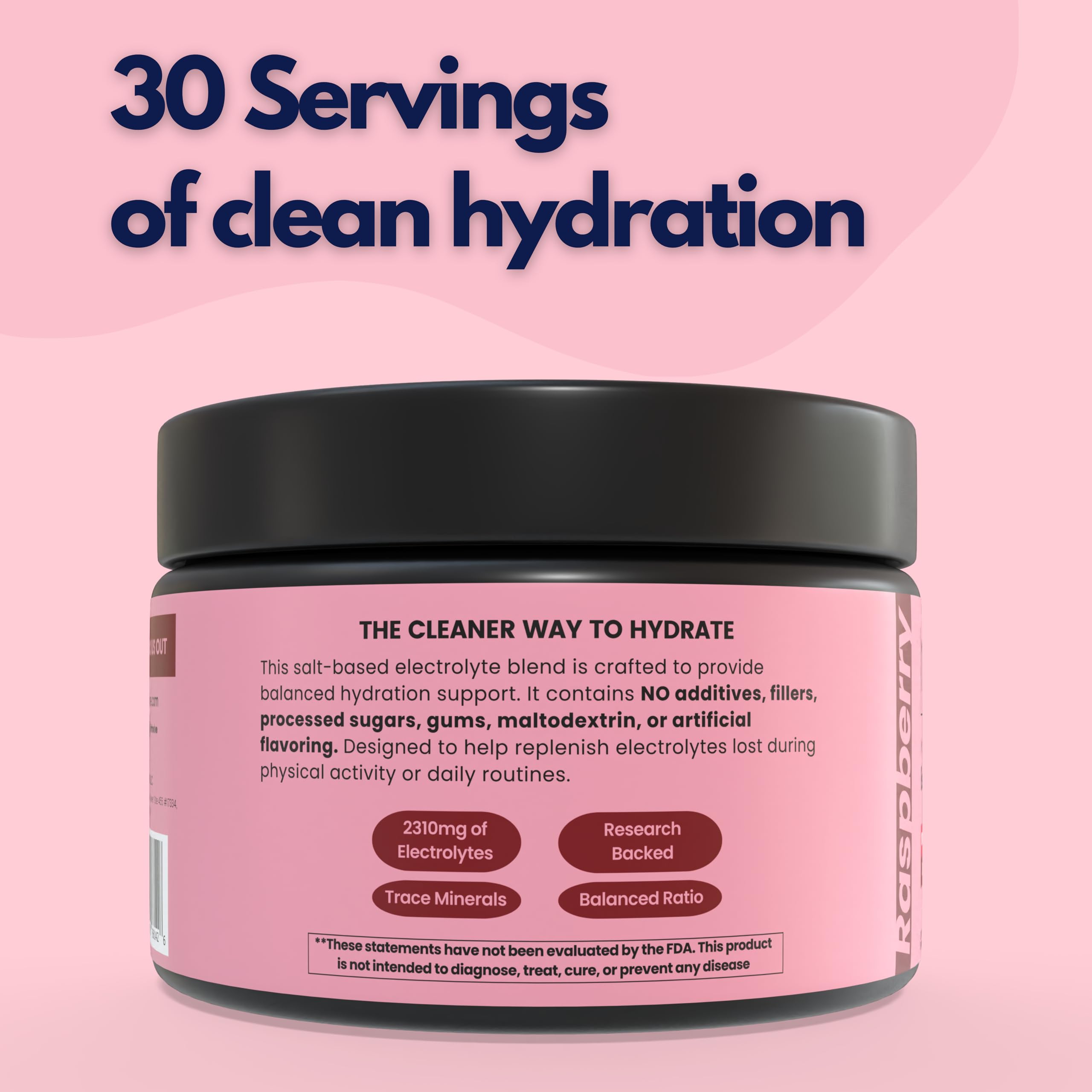 Rhovive zero sugar label emphasizes keto-friendly, sugar-free hydration.