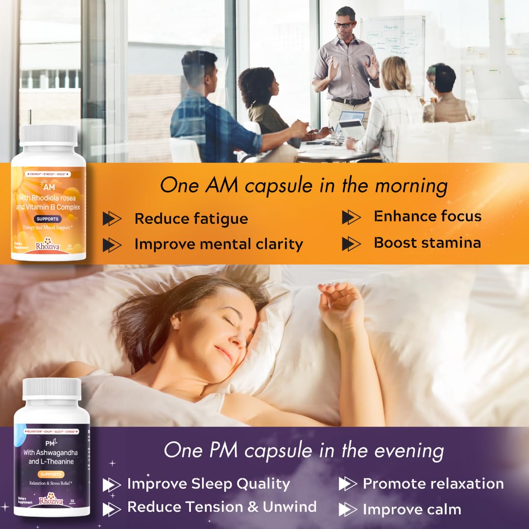 Rhoziva AM PM provides essential B vitamins and minerals for energy metabolism.