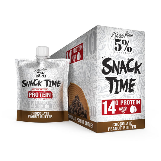 Rich Piana 5% Snack Time chocolate peanut butter pouch for on-the-go protein
