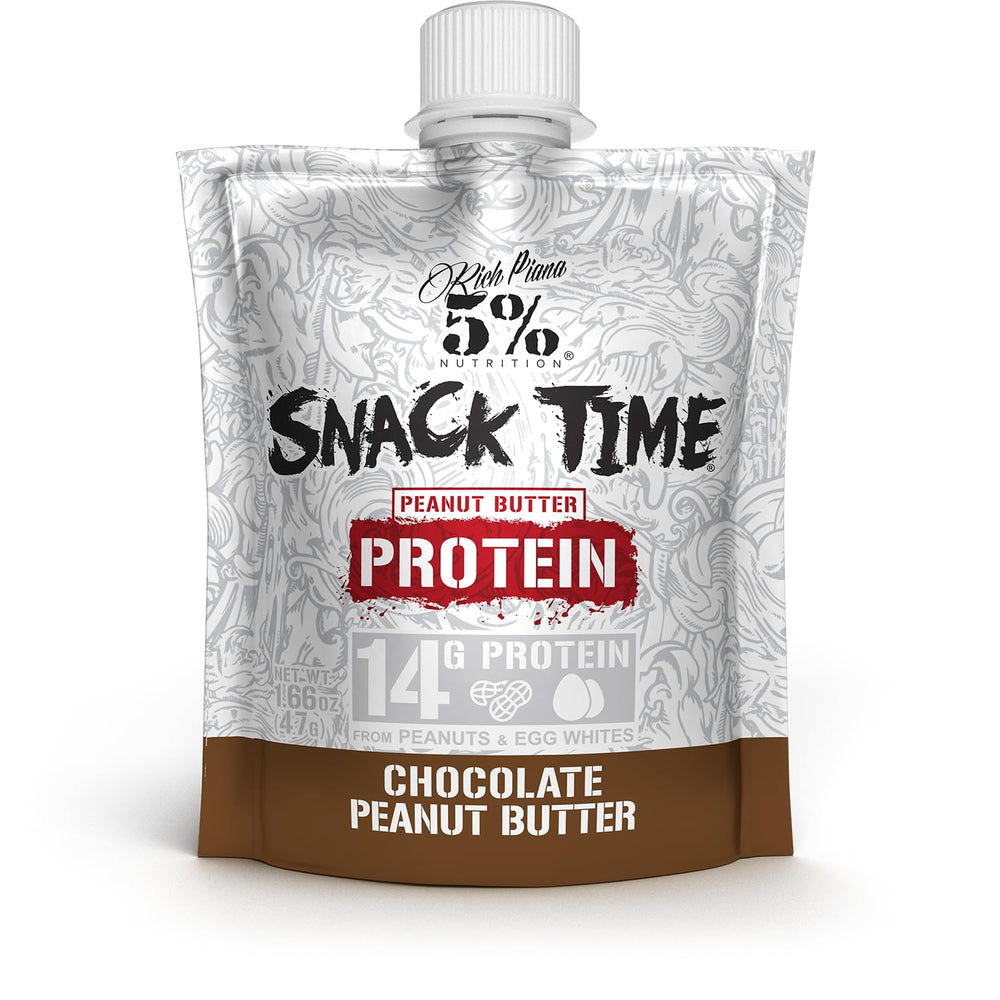 Rich Piana 5% Snack Time egg white protein snack pack convenient high-protein option