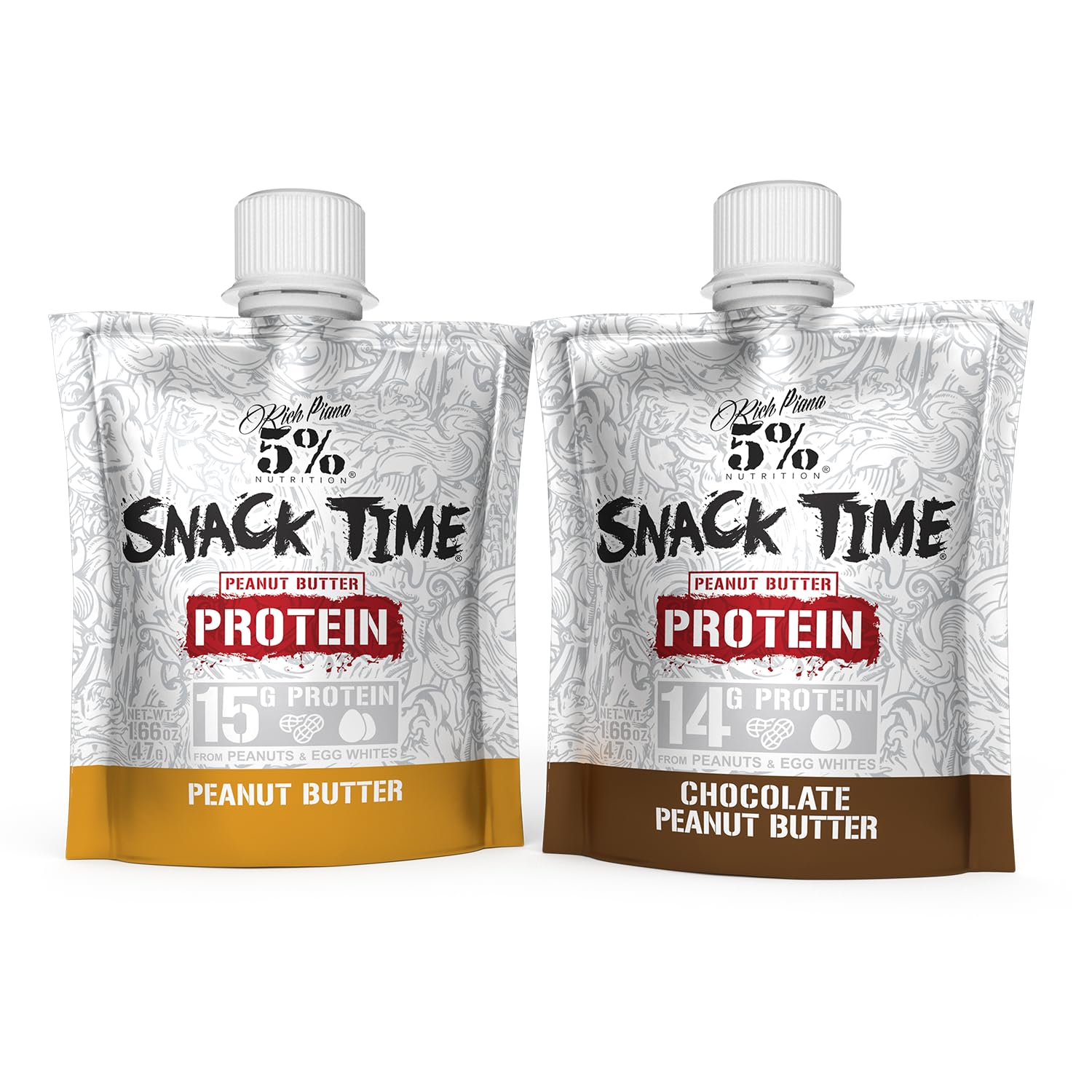 Rich Piana 5% Snack Time squeeze pouch opening moment