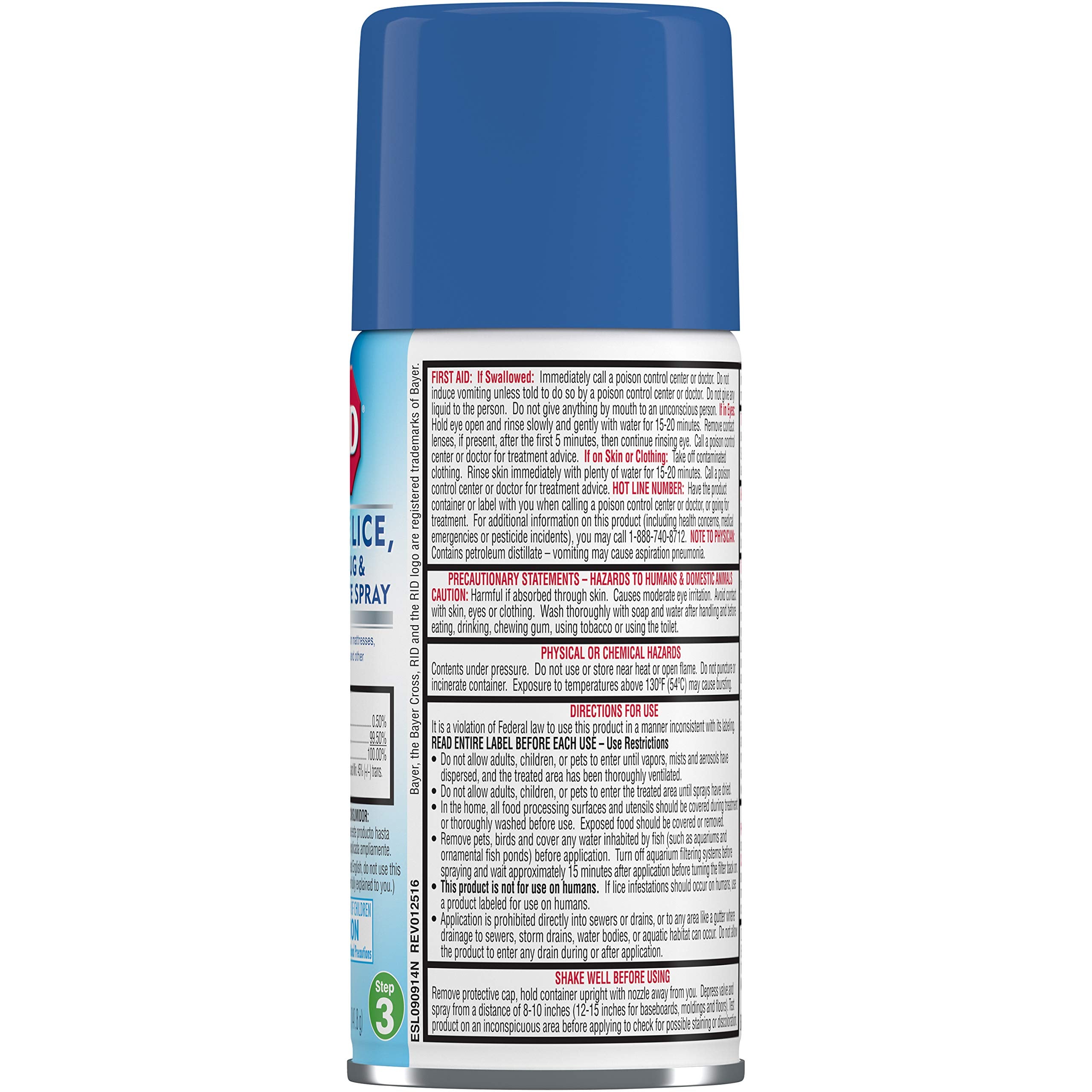 RID Home spray on fabrics and carpets to address dust mites.