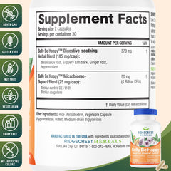 RidgeCrest Belly Be Happy capsules provide convenient daily gut support.