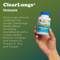 RidgeCrest ClearLungs Immune mullein leaf and other herbs displayed together