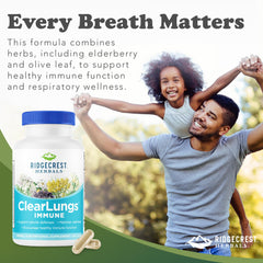 RidgeCrest ClearLungs Immune vitamin C and zinc capsules in bottle