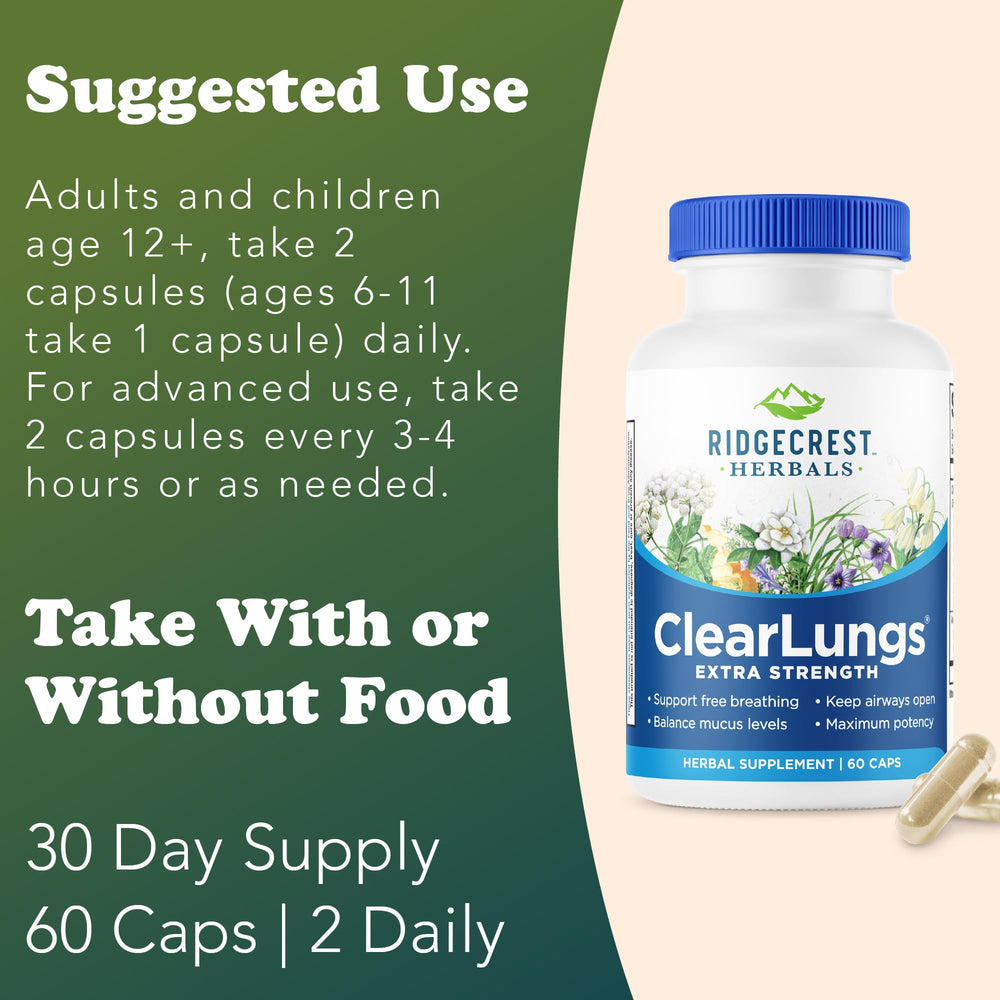 RidgeCrest ClearLungs ingredients close-up featuring Gardenia Fruit and Tangerine Peel.