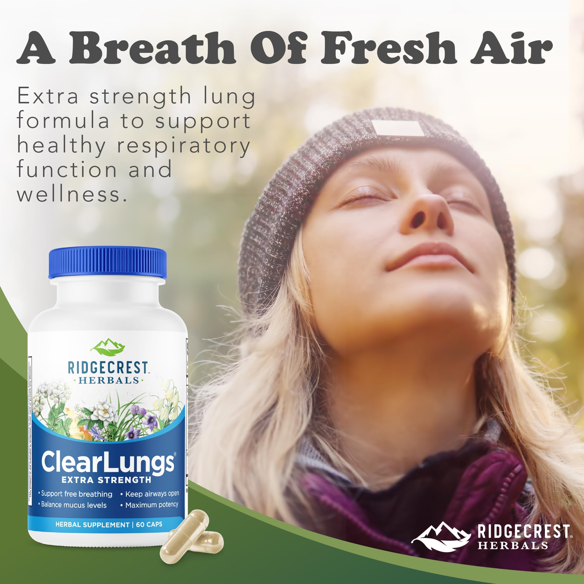 RidgeCrest ClearLungs packaging photo for convenient daily use.