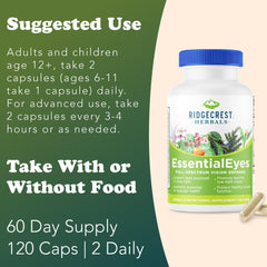 RidgeCrest EssentialEyes bottle-pour, smooth dosing for daily eye health