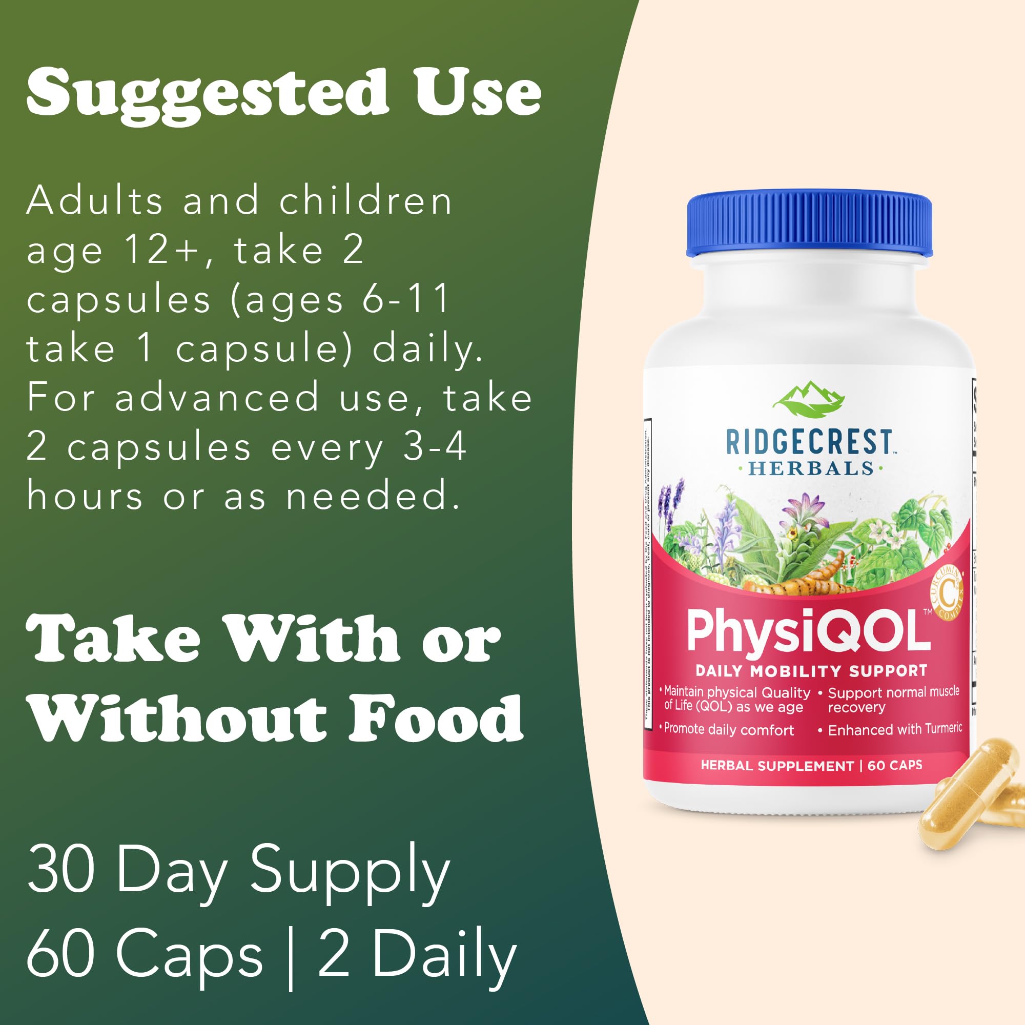 RidgeCrest PhysiQOL daily-use scene demonstrates easy supplementation for routines.