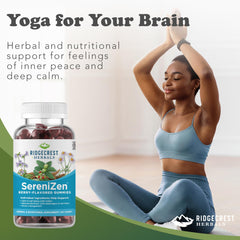 RidgeCrest SereniZen gummies with L-Theanine support relaxed alertness.