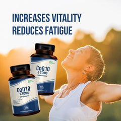 RIGHT ELEMENT CoQ10 label emphasizes quality and potency for antioxidant support.