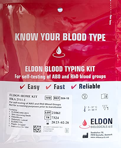 Right For Your Type blood typing kit front view with new packaging for easier at-home testing