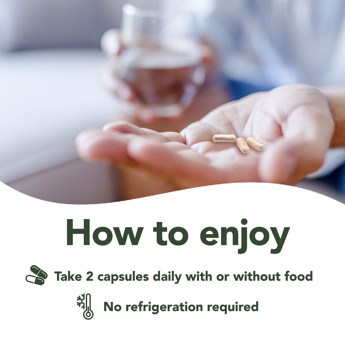 Rigma Herbal BEE Gut Health capsules beside a glass of water