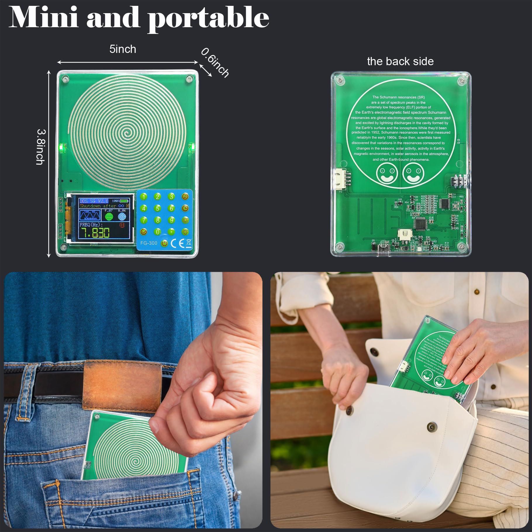 Rihveo front-panel controls enable timer and brightness adjustments