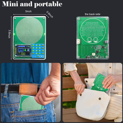 Rihveo front-panel controls enable timer and brightness adjustments
