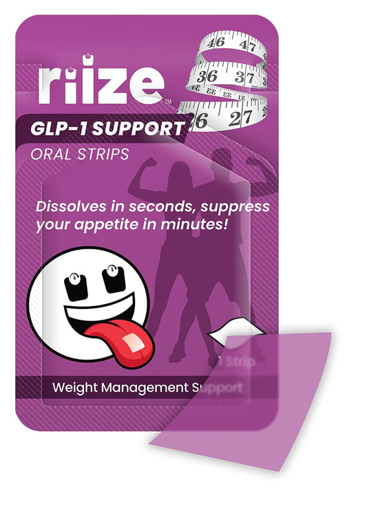Riize GLP-1 Strip dissolving on the tongue for fast use