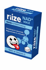 Riize NAD+ Strips dissolving on the tongue for convenient energy support