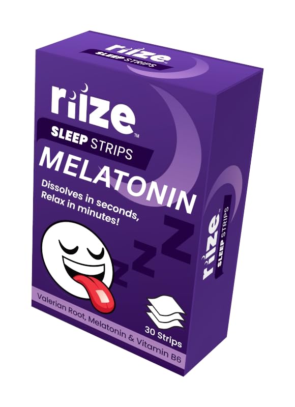 Riize Sleep Strips packaging shown for convenient nightly sleep support