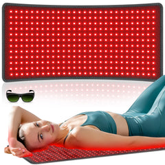 Rikimxin red light therapy mat front view for home full-body use