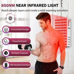 Rikimxin red light therapy panel with stand for desk or wall mounting