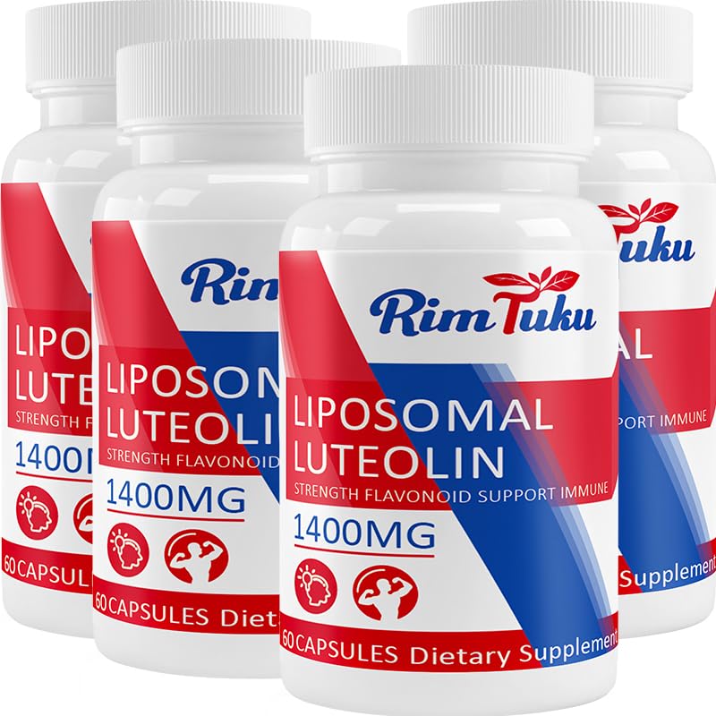 RimTuku liposomal luteolin bottle highlighting high potency for antioxidant support.